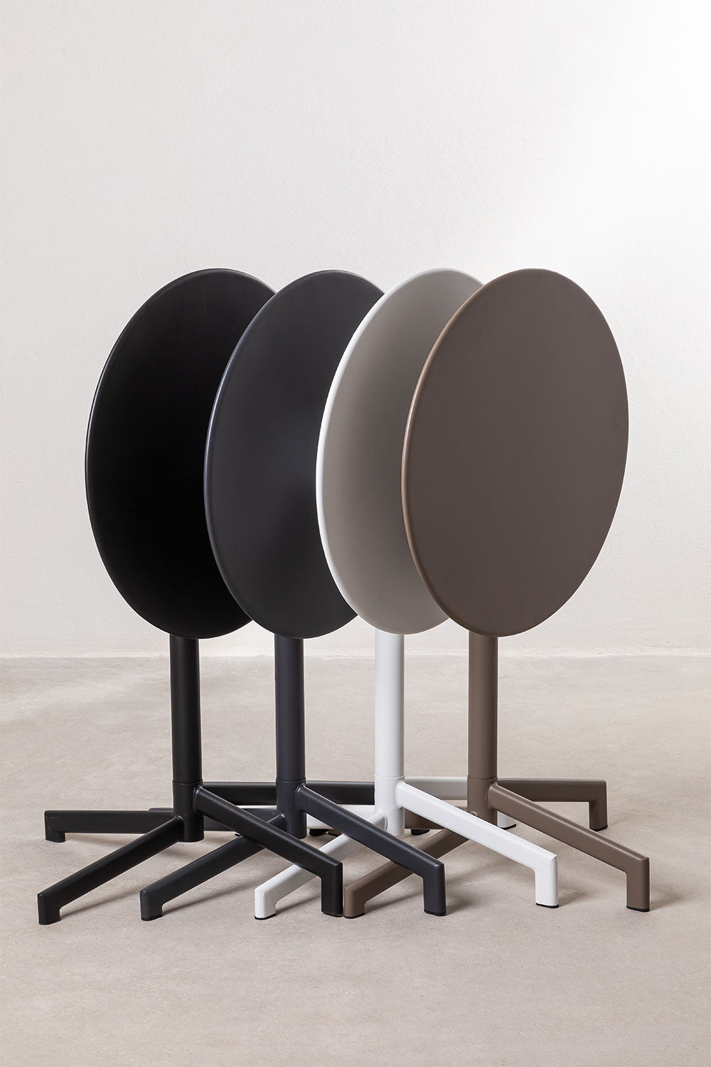 Round bar table ALTO, black
