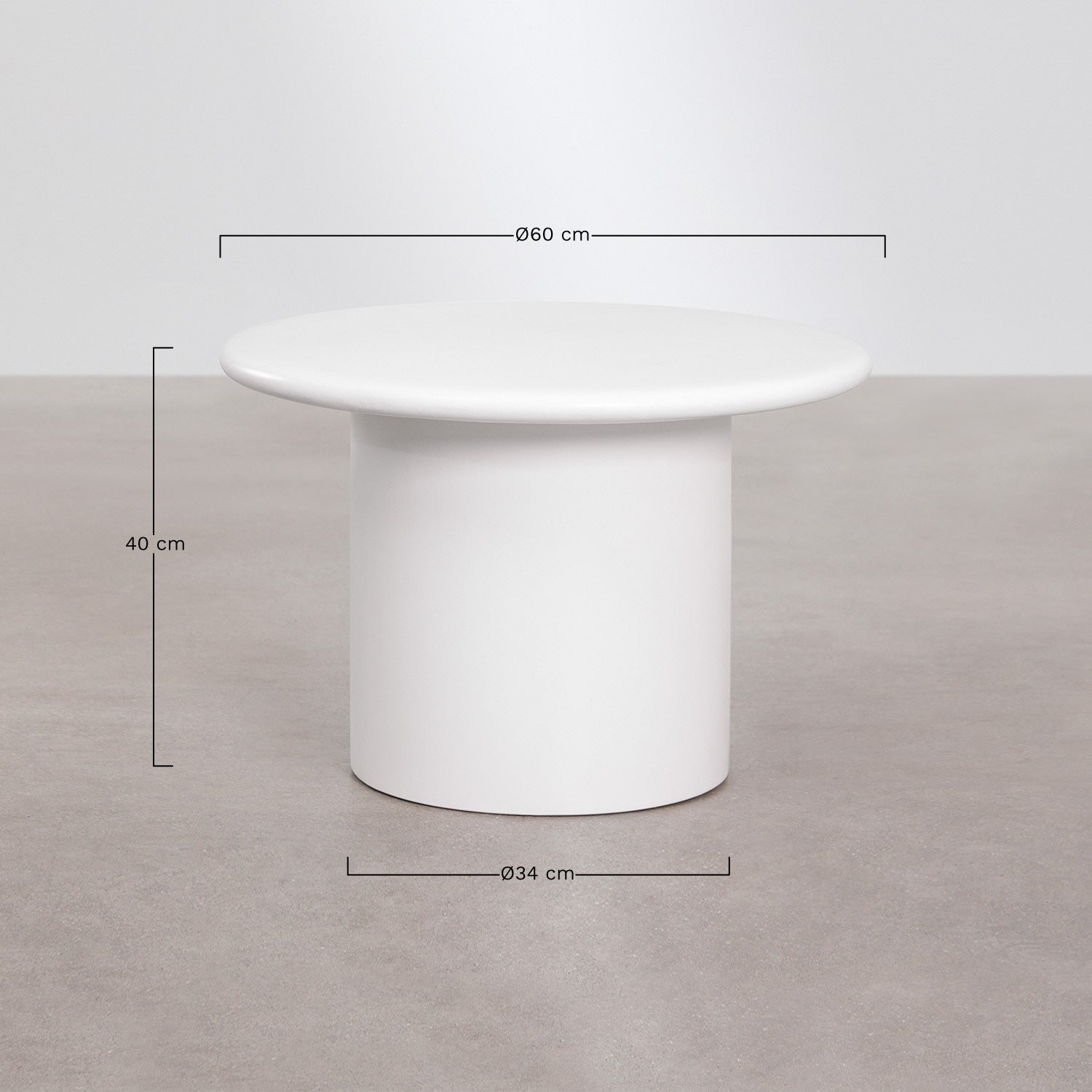 Round coffee table NAVAARO Ø60 cm, cement