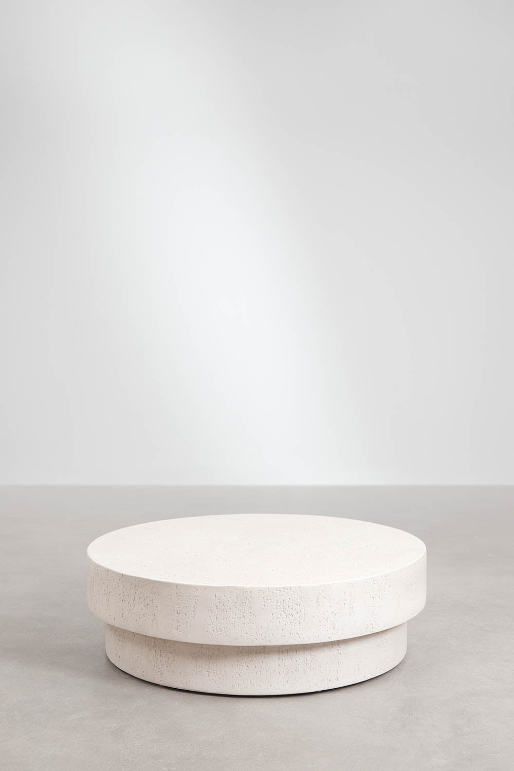Apvalus kavos staliukas NORUIRO Ø120 cm, cementas