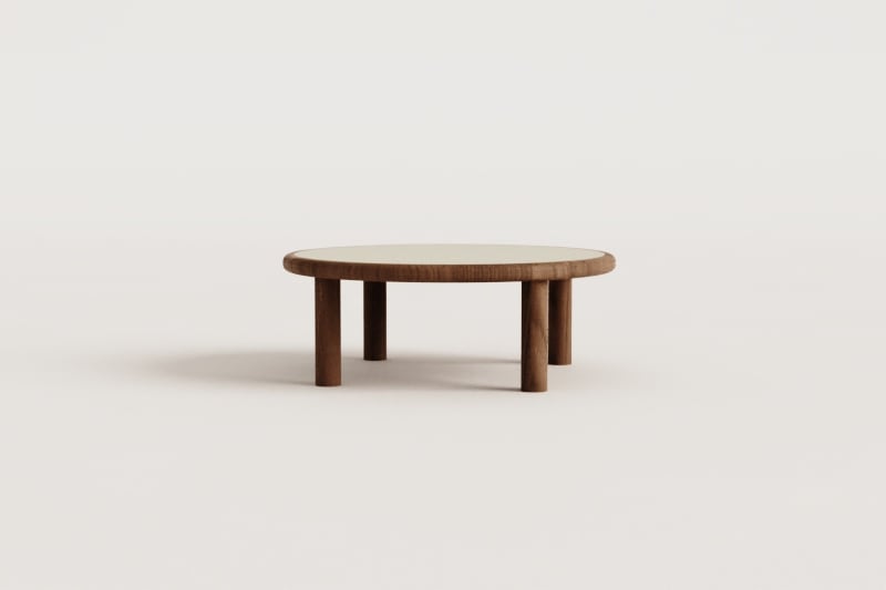 ZENIURA Round Coffee Table, acacia wood