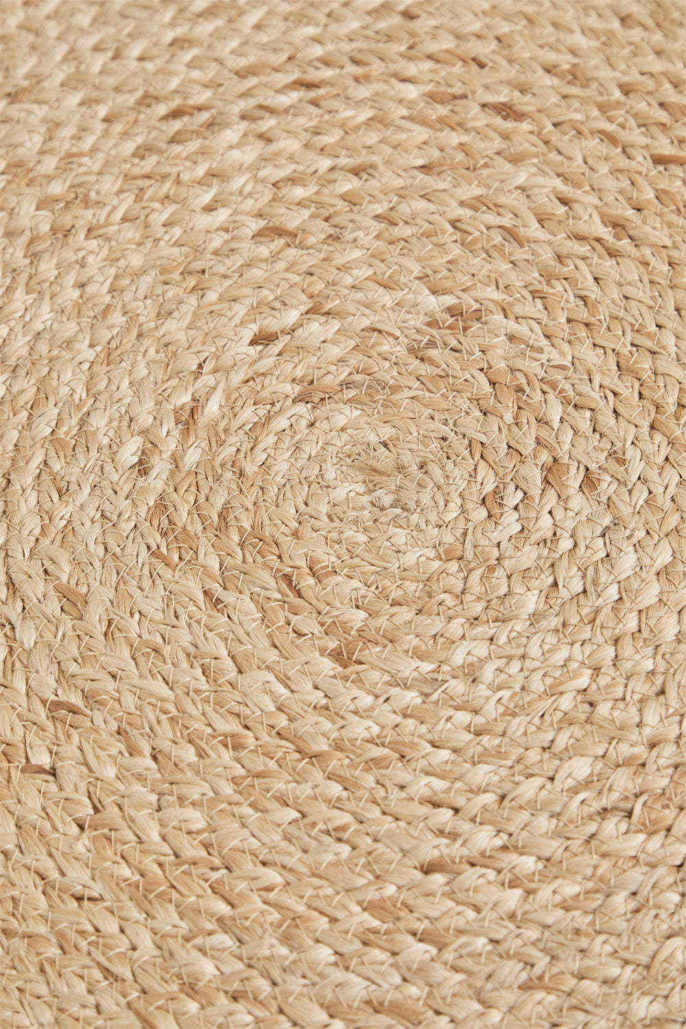 Round outdoor pouf PUFIO, natural jute