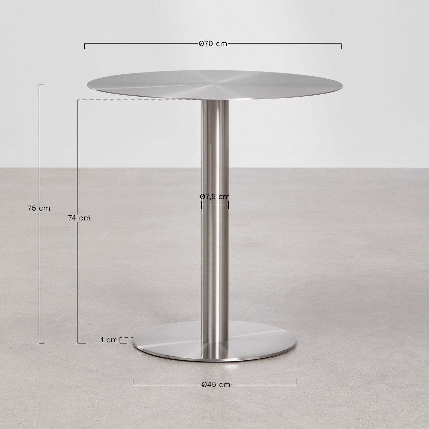 Round outdoor table XIREN, 1 option