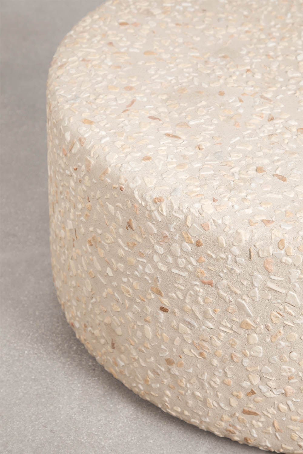 Apaļš āra galdiņš TERRAZZO, bēšs teraco