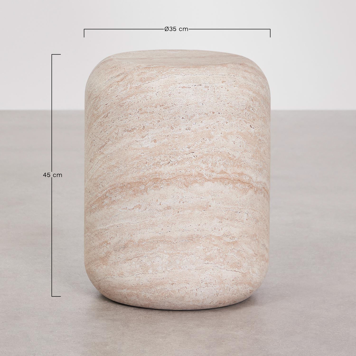 Apaļš kafijas galdiņš ORVIURA Ø35 cm, cements