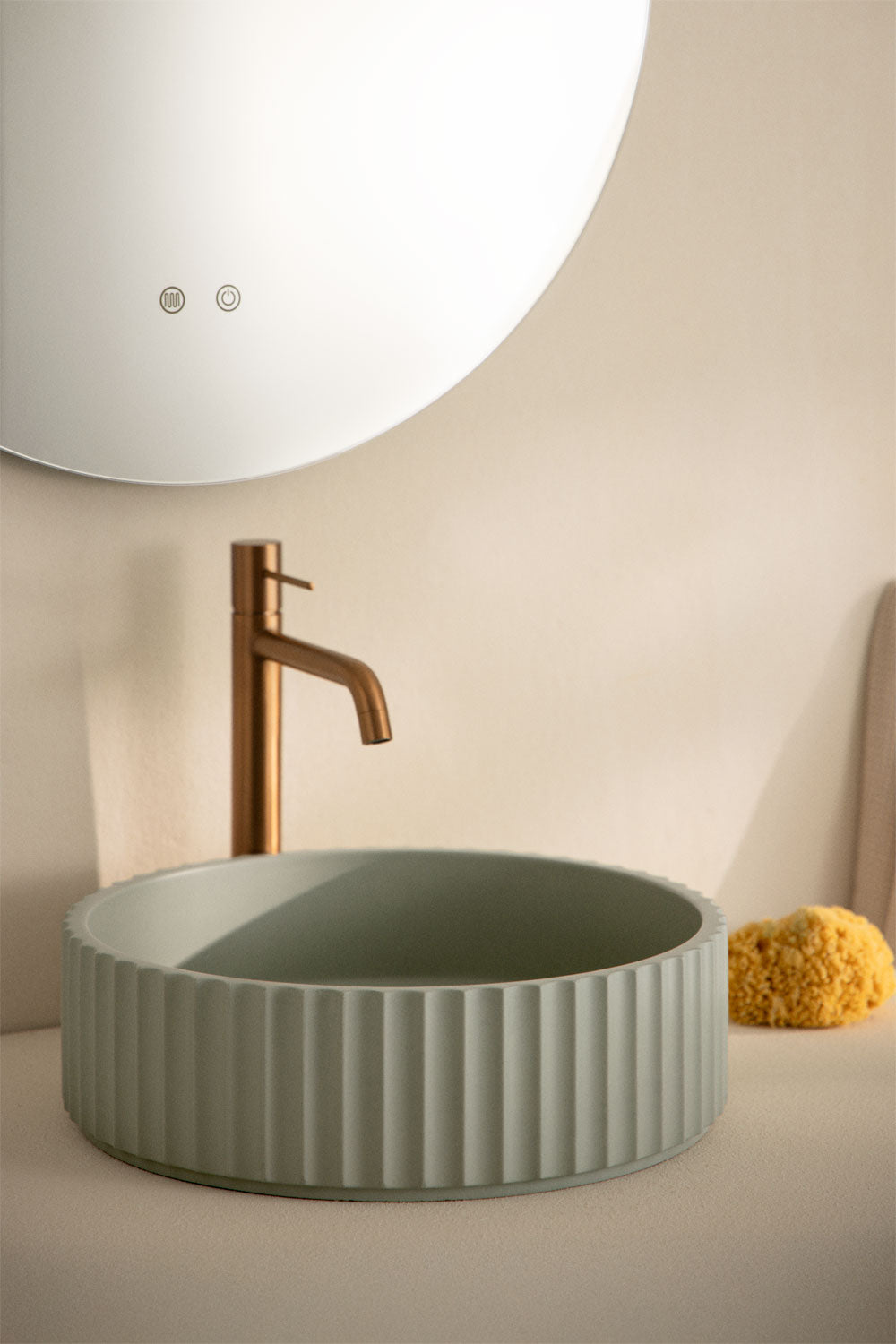 Round washbasin VORUUNO Ø40 cm, cement