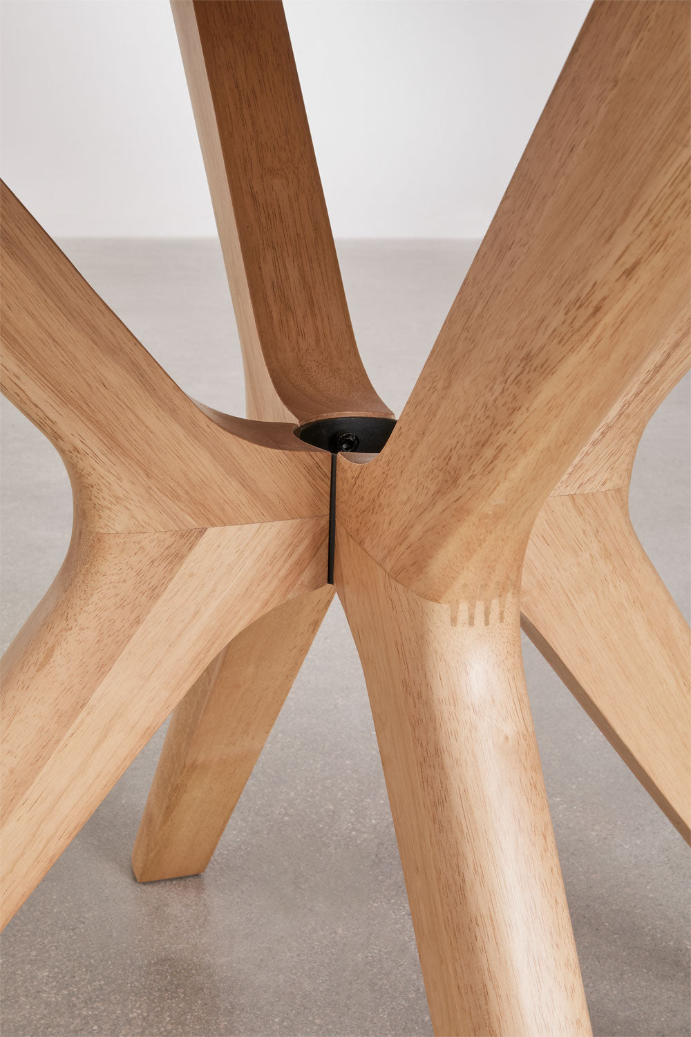 Round dining table PALOARA Ø120 cm, MDF and rubberwood veneer