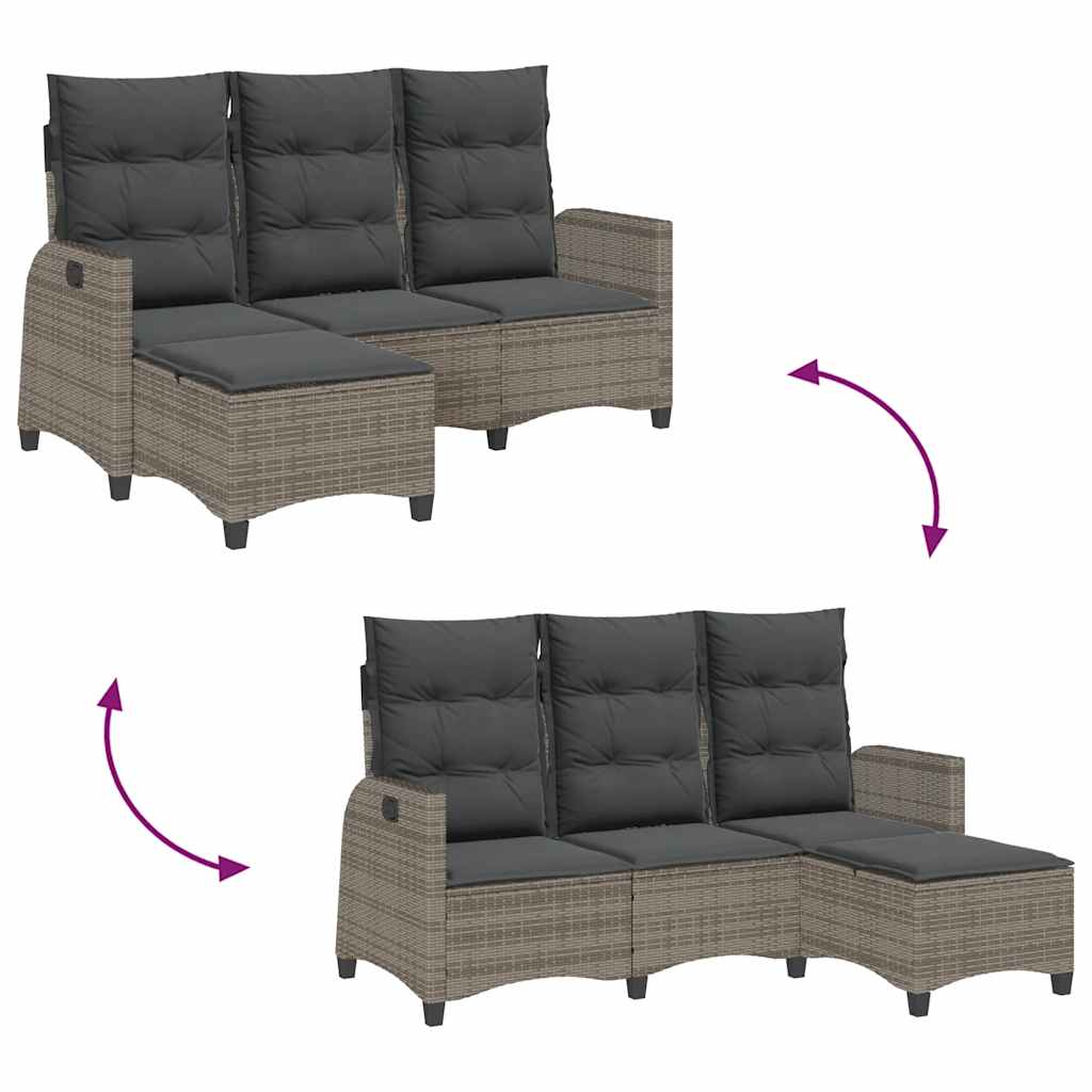 Atlošiama sodo sofa su pagalvėlėmis L formos pilkos spalvos - Namų Idėja