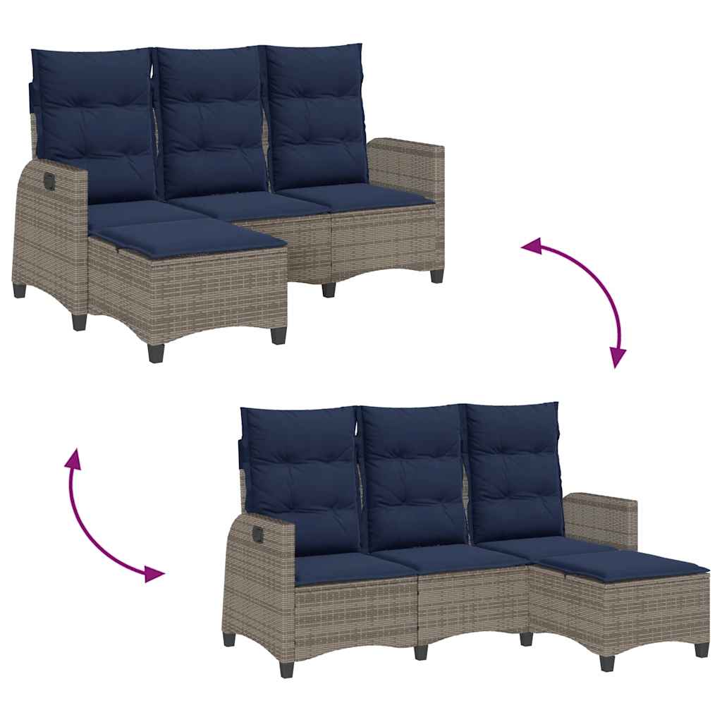 Atlošiama sodo sofa su pagalvėlėmis L formos pilkos spalvos - Namų Idėja