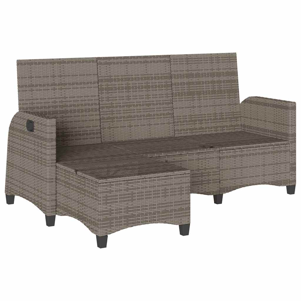 Atlošiama sodo sofa su pagalvėlėmis L formos pilkos spalvos - Namų Idėja