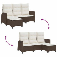 Atlošiama sodo sofa su pagalvėlėmis L formos ruda - Namų Idėja