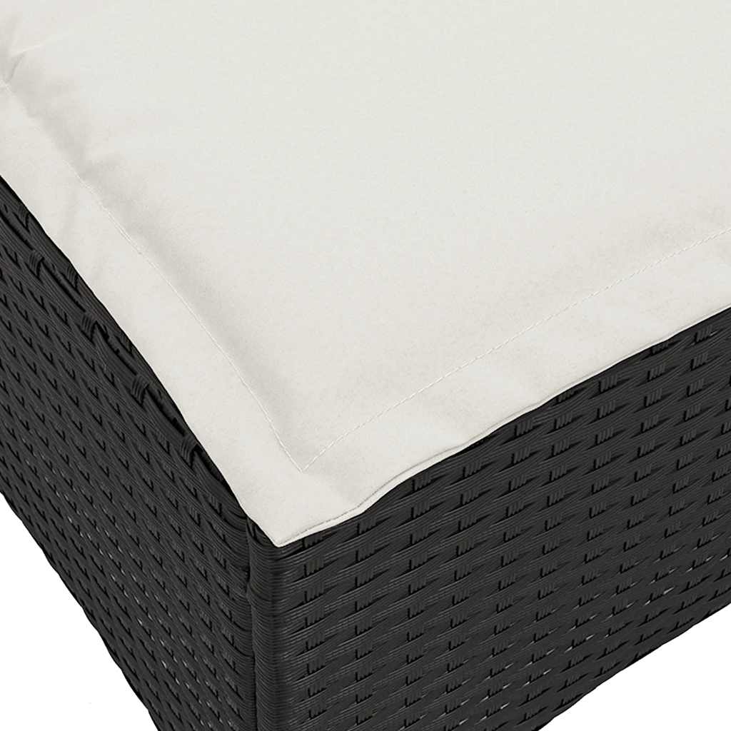 Atlošiama sodo sofa su pagalvėlėmis L formos smėlio juodas - Namų Idėja