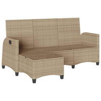 Atlošiama sodo sofa su pagalvėlėmis L formos smėlio spalvos - Namų Idėja