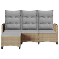 Atlošiama sodo sofa su pagalvėlėmis L formos smėlio spalvos - Namų Idėja