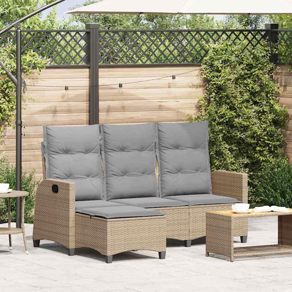 Atlošiama sodo sofa su pagalvėlėmis L formos smėlio spalvos - Namų Idėja
