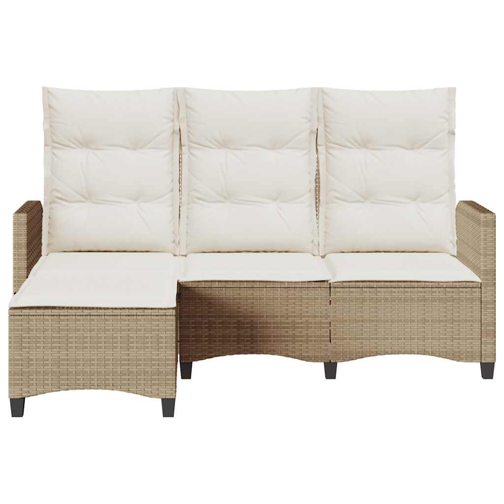 Atlošiama sodo sofa su pagalvėlėmis L formos smėlio spalvos - Namų Idėja