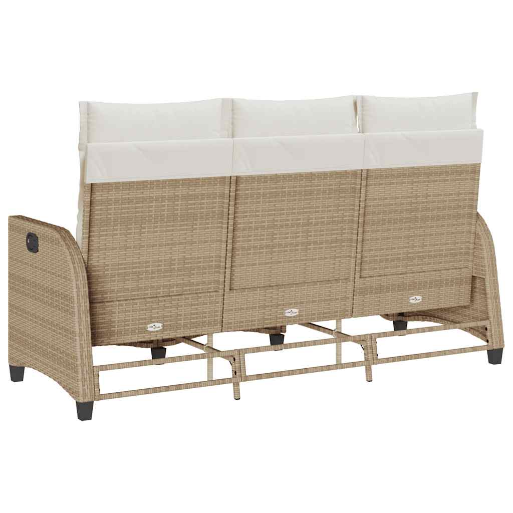Atlošiama sodo sofa su pagalvėlėmis L formos smėlio spalvos - Namų Idėja