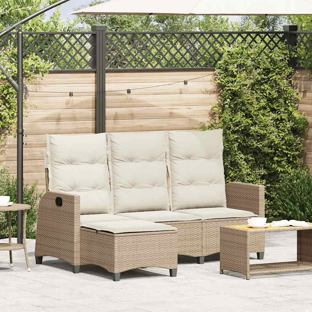 Atlošiama sodo sofa su pagalvėlėmis L formos smėlio spalvos - Namų Idėja