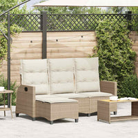 Atlošiama sodo sofa su pagalvėlėmis L formos smėlio spalvos - Namų Idėja