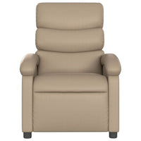 Atlošiamas masažinis krėslas, kapučino spalvos, dirbtinė oda - Namų Idėja