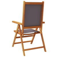 Atlošiamos sodo kėdės, 6vnt., antracito, audinys ir mediena - Namų Idėja