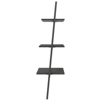 Atremiama lentyna, 3 pakopų, juodos spalvos, 64x34x116cm - Namų Idėja