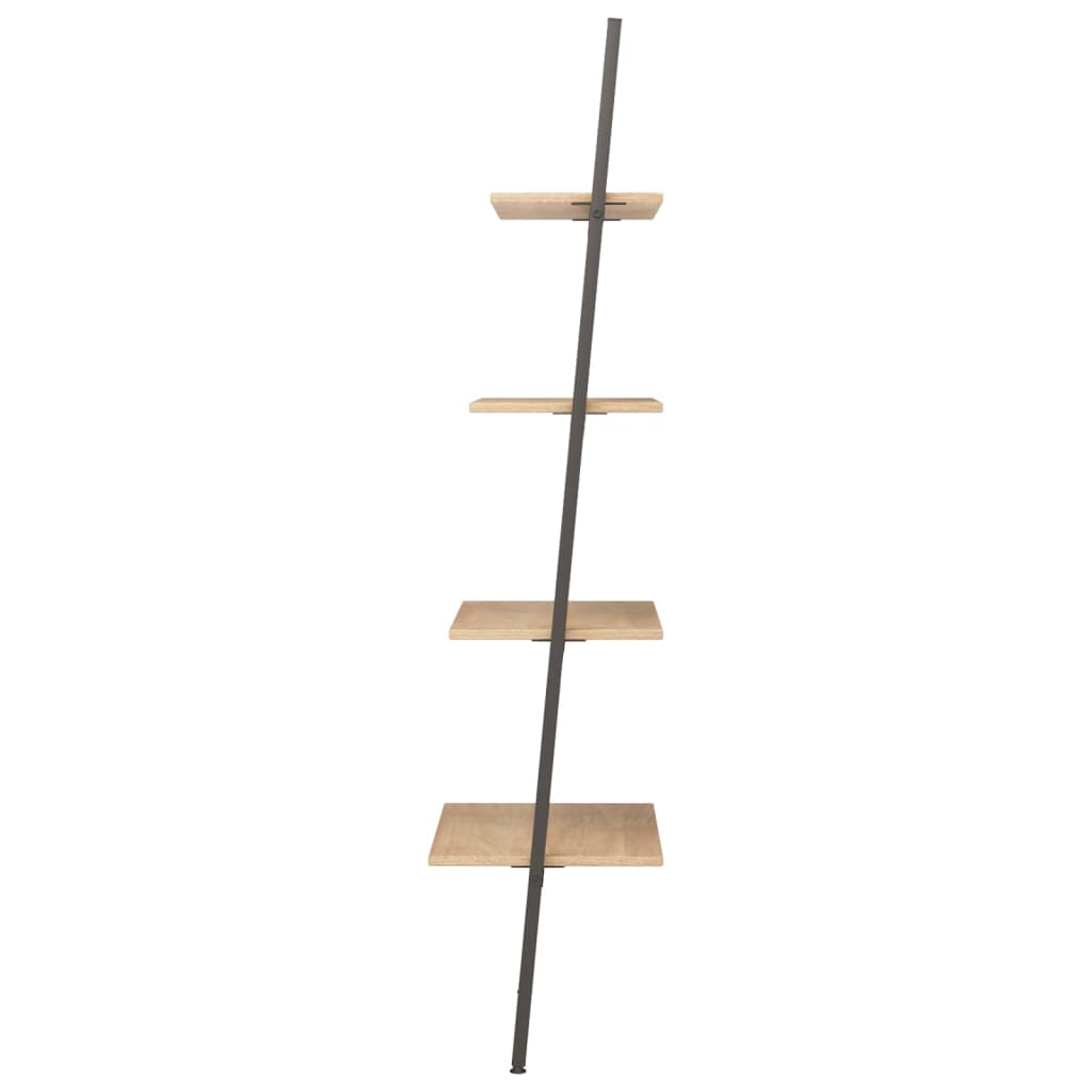 Atremiama lentyna, 4 pakopų, šviesiai ruda/juoda, 64x34x150,5cm - Namų Idėja
