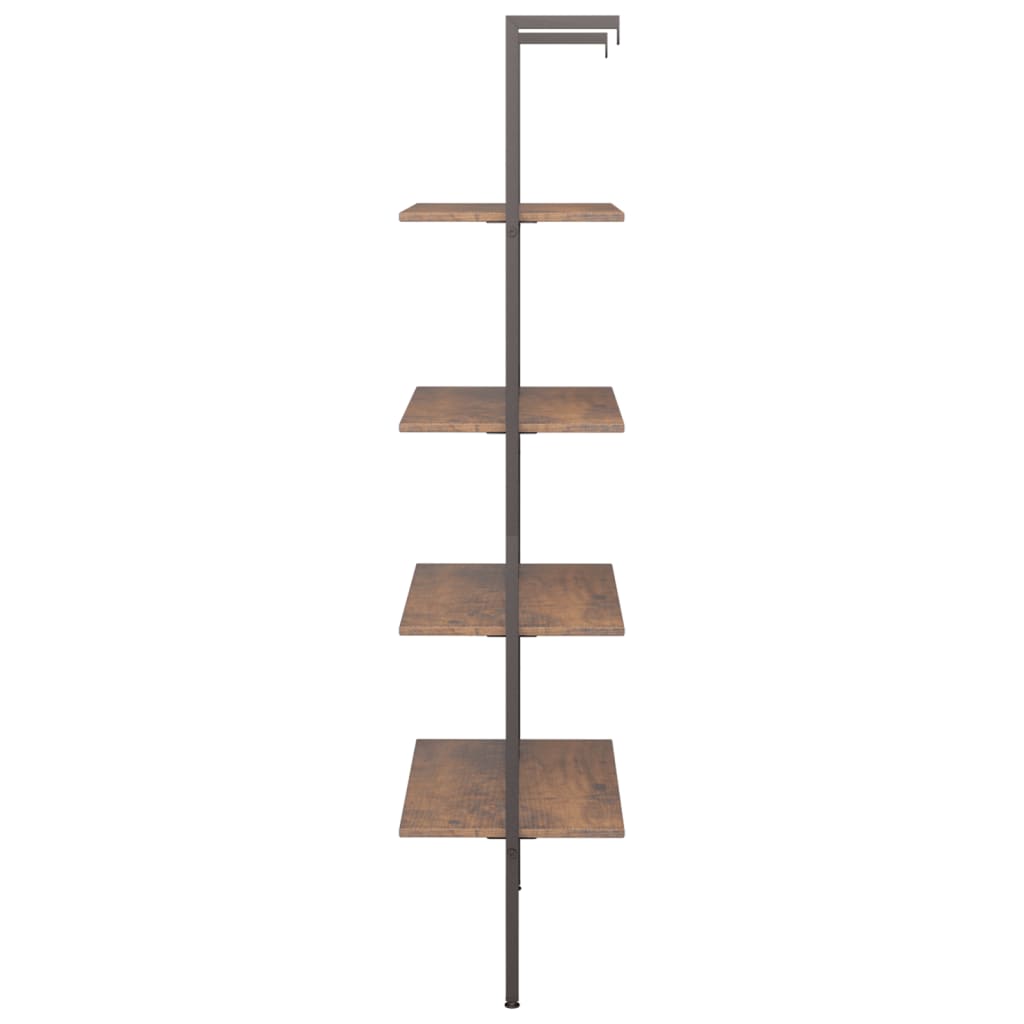 Atremiama lentyna, 4 pakopų, tamsiai ruda/juoda, 64x35x152,5cm - Namų Idėja