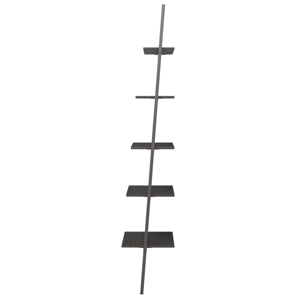 Atremiama lentyna, 5 pakopų, juodos spalvos, 64x34x185,5cm - Namų Idėja