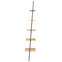 Atremiama lentyna, 5 pakopų, šviesiai ruda/juoda, 64x34x185,5cm - Namų Idėja