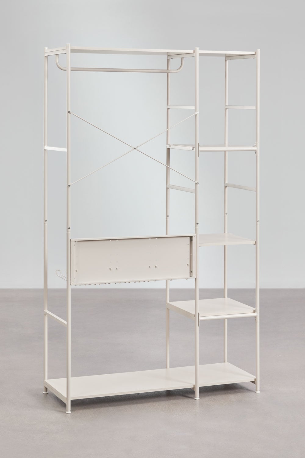 Atvērts skapis PENUUNO 200x120 cm, metāls