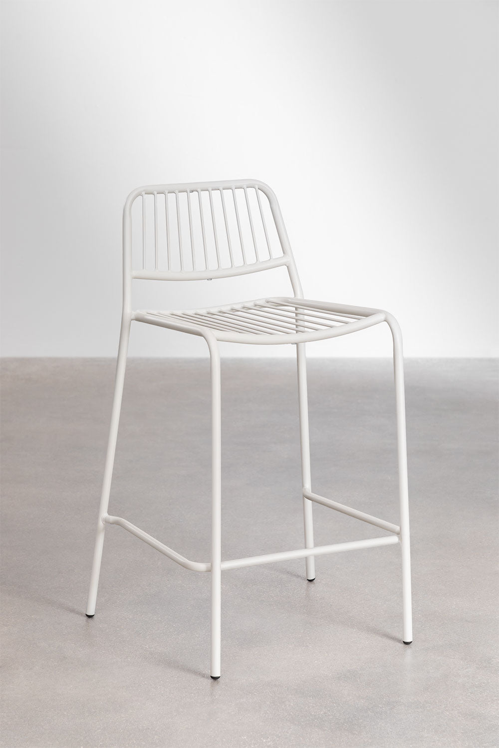 High outdoor chair ALERO, white, 65 cm