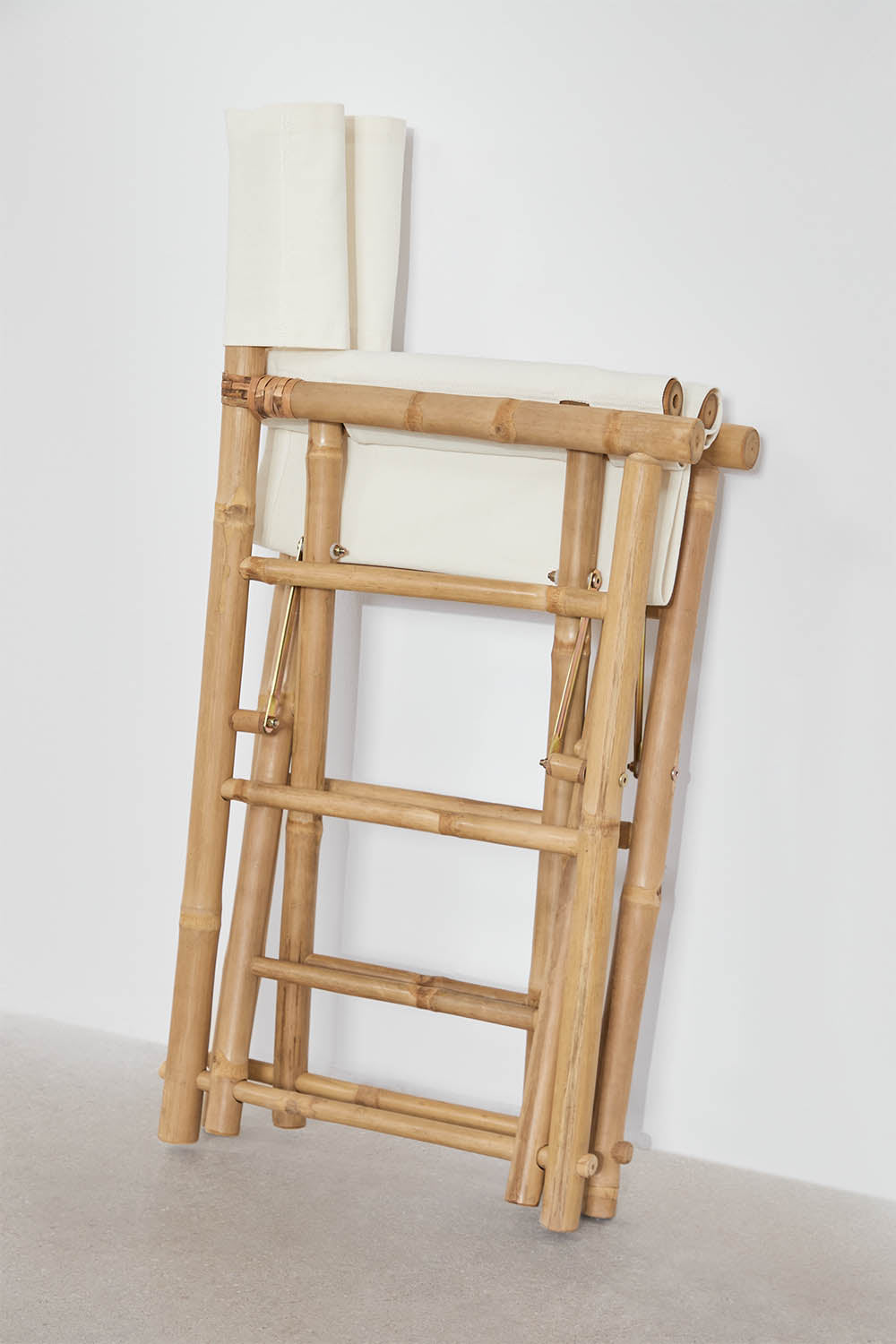 Āra krēsls WOODY, bambuss, balts