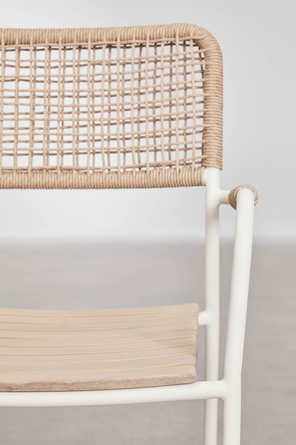 Outdoor set TILDA, round table, 2 chairs, white
