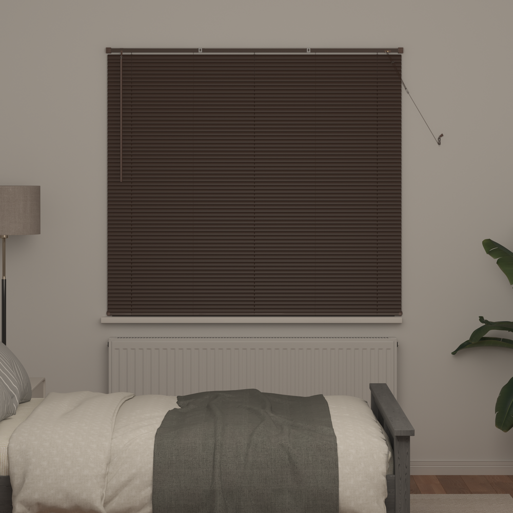 Venecijos žaliuzės Tamsiai rudas 160 x 150 cm PVC