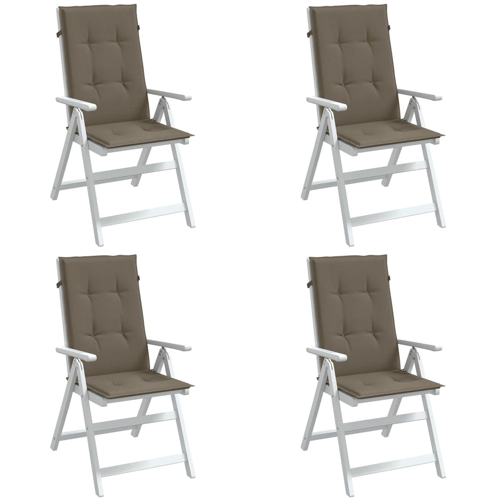 Kėdės pagalvėlės, 4vnt., taupe, 120x50x4cm, audinys
