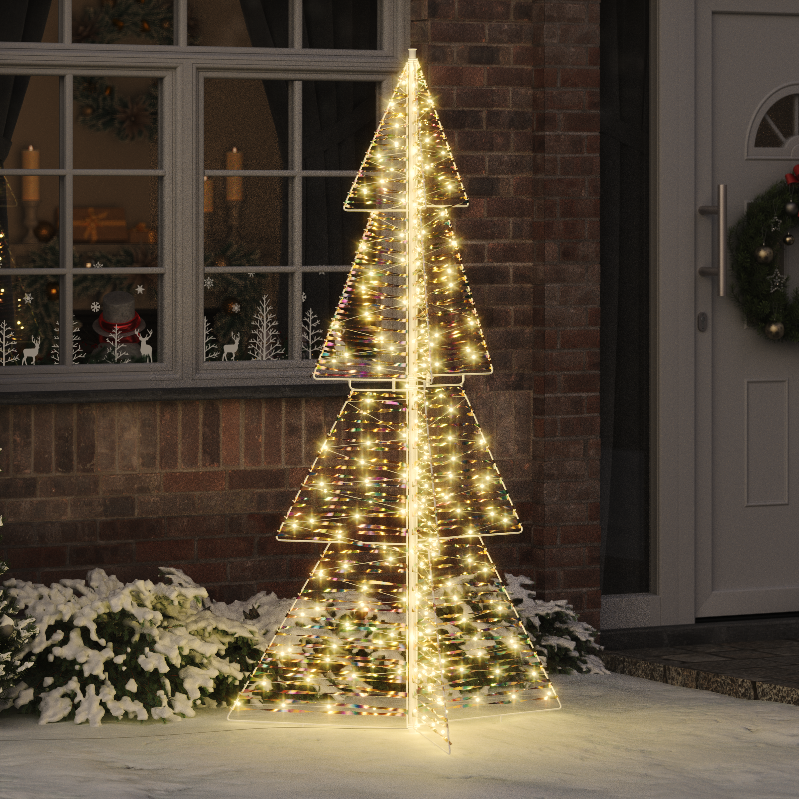 Kalėdų eglutė su 240 LED Šilta balta 180 cm PET