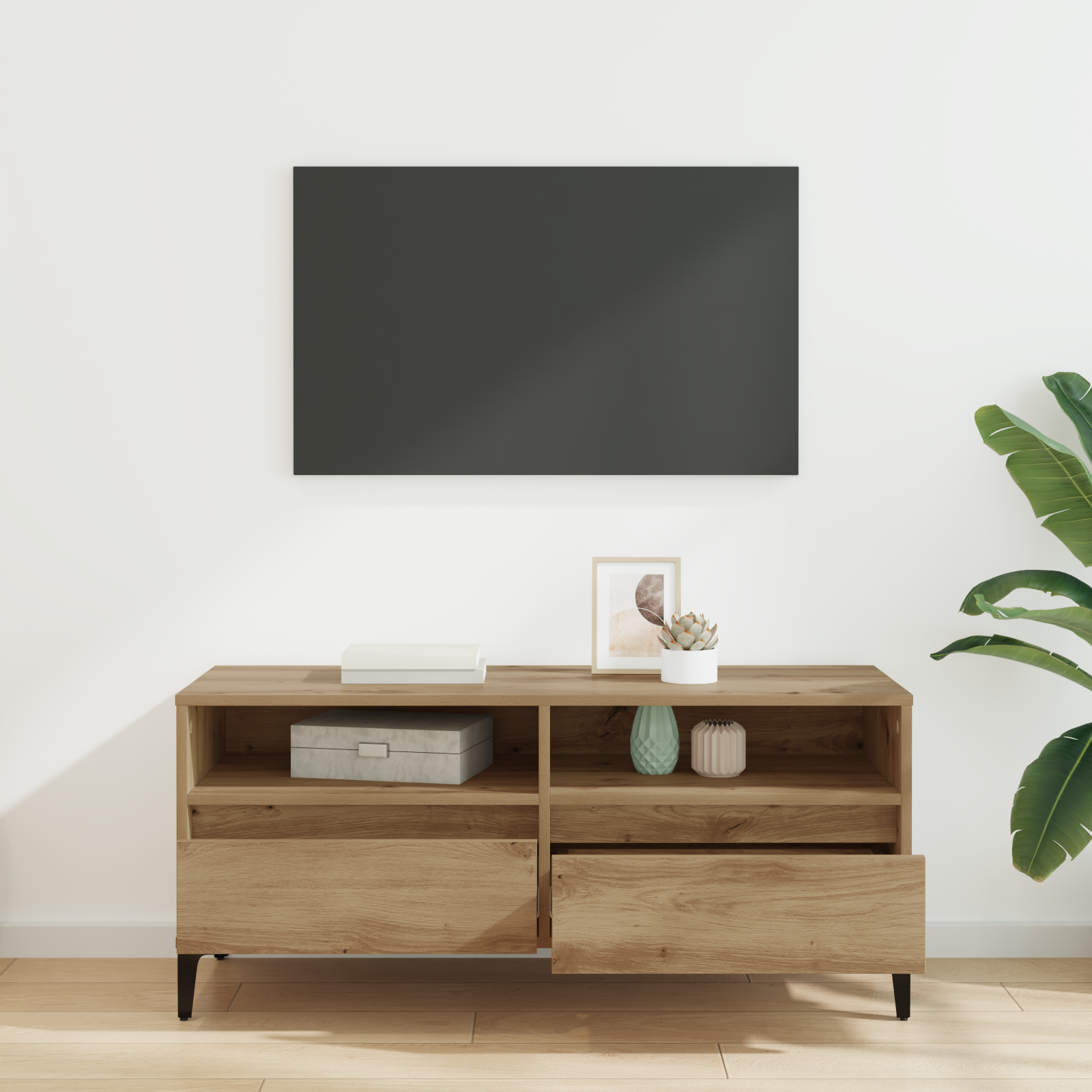 Televizoriaus spintelė Amatininkų ąžuolas 100 x 34,5 x 44,5 cm