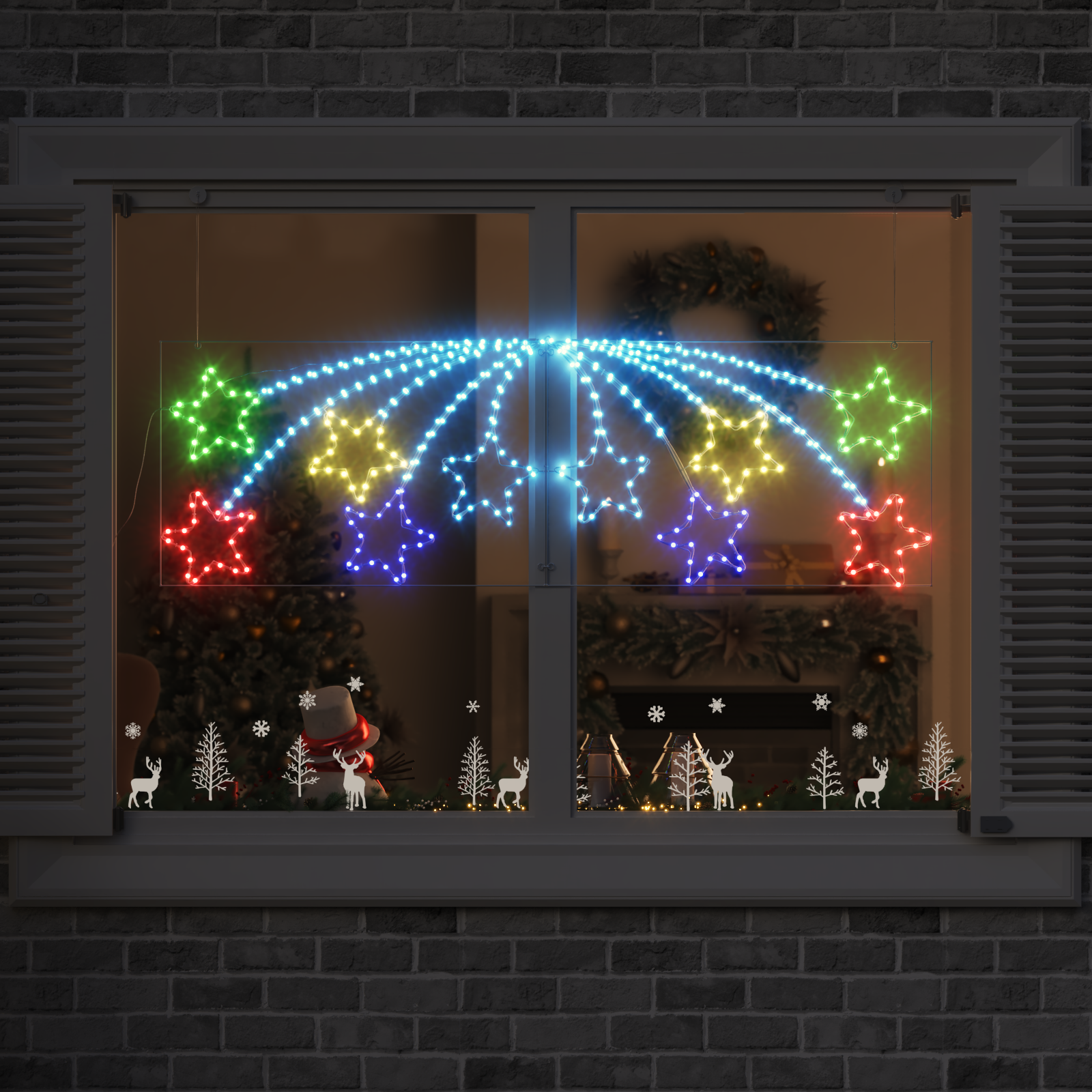 Kalėdų Žvaigždė su 432 LED Įvairiaspalvis 182 x 58 cm PVC