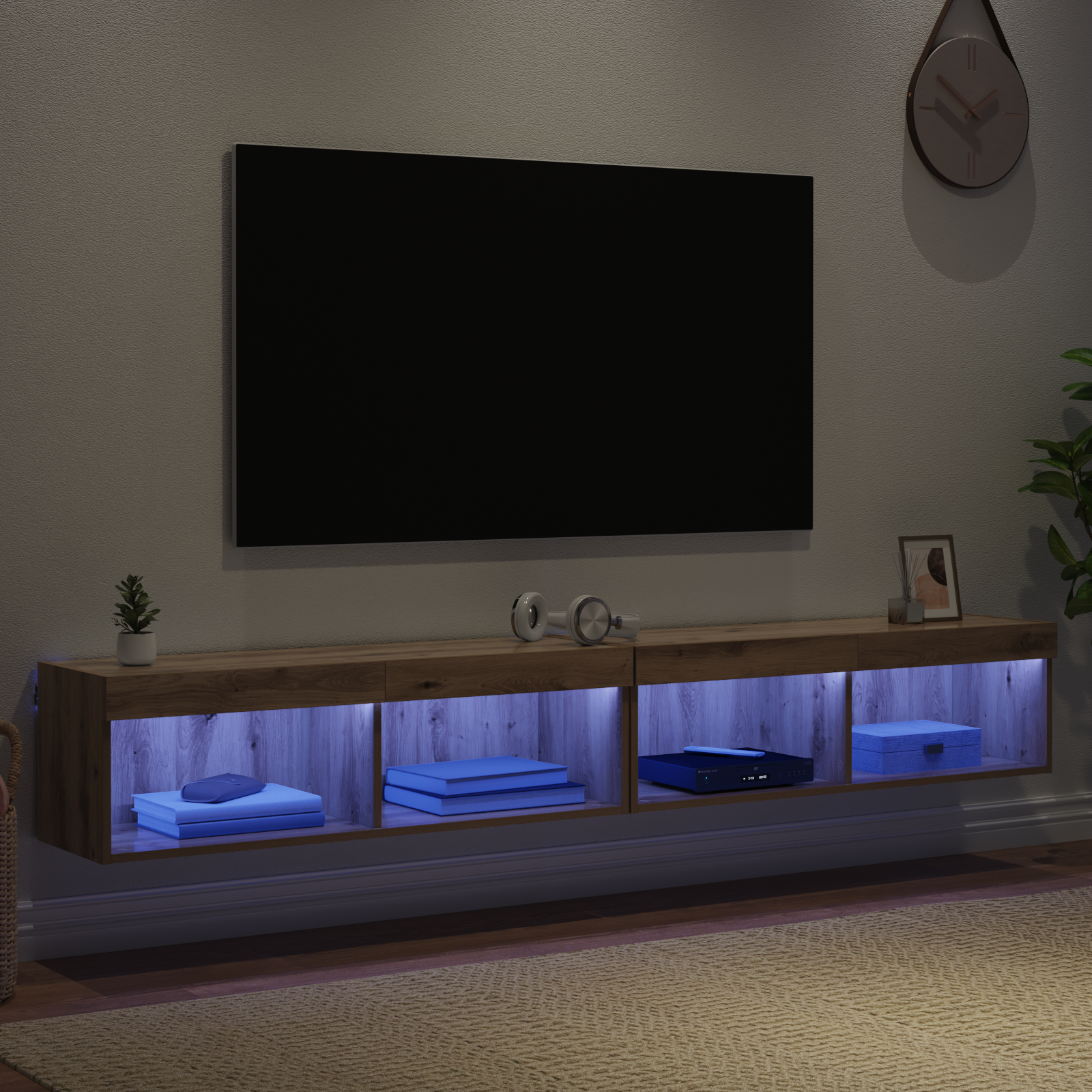 TV wall cabinets Panama 2 pcs Artisan oak