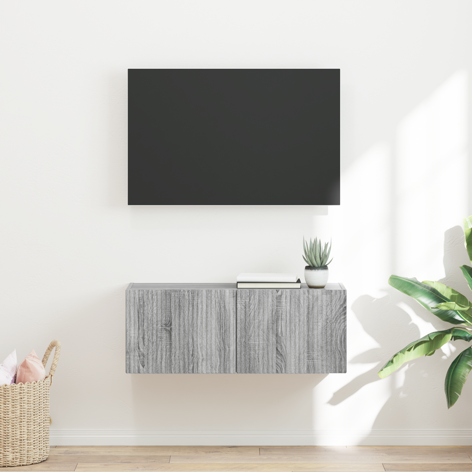 TV sieninė spintelė Pilkas Sonoma 78,5 x 31 x 29,5 cm
