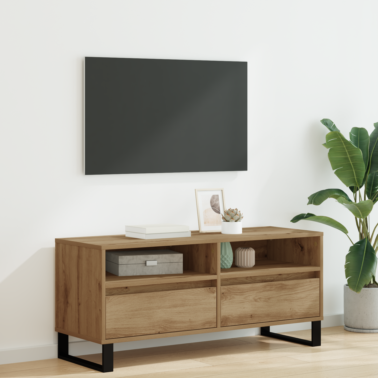 Televizoriaus spintelė Amatininkų ąžuolas 100 x 34,5 x 44,5 cm