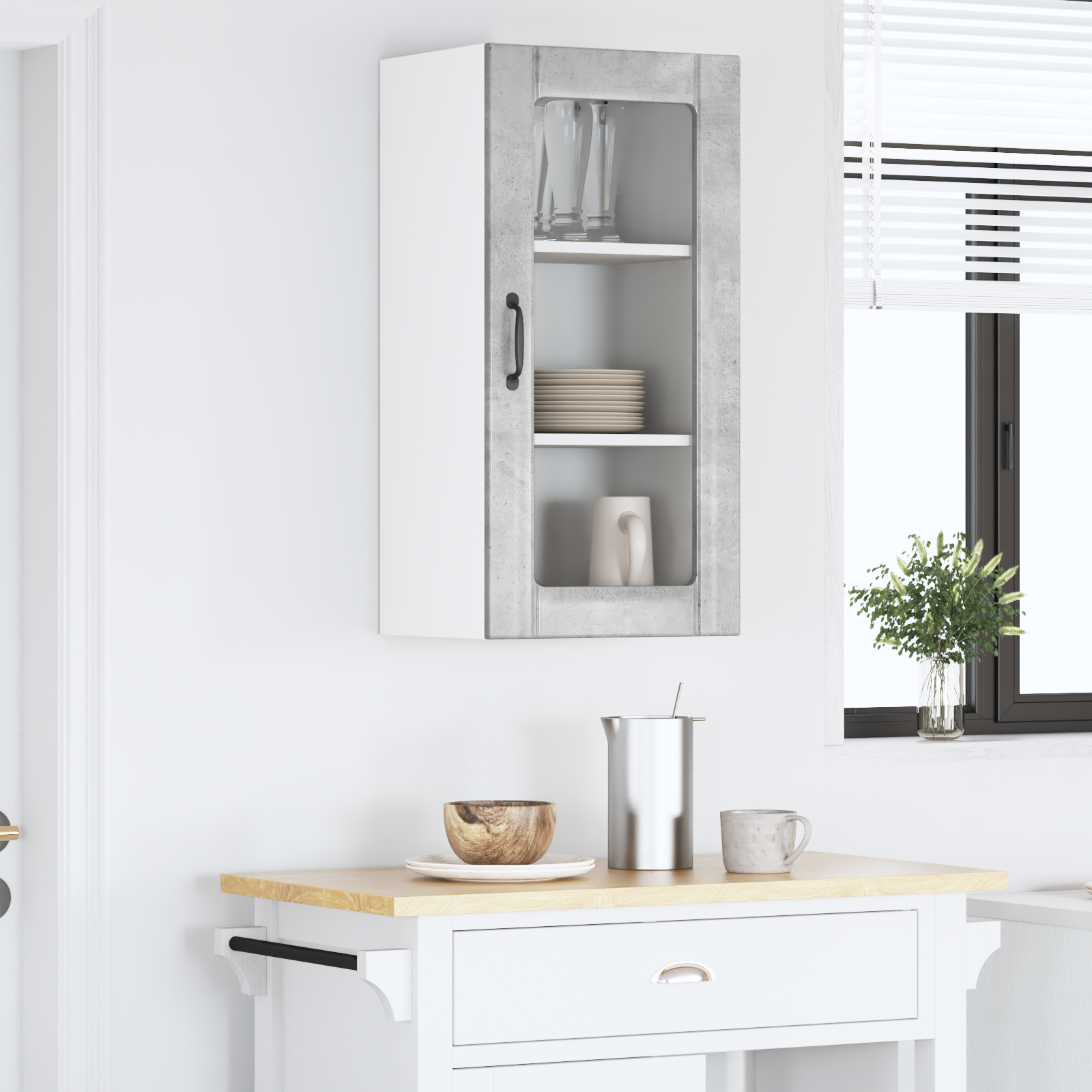 Kitchen Cabinet Concrete Grey 40 x 31 x 80 cm Engineered Wood