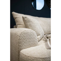 Kampinė sofa-lova OVO, smėlinė, dešinė