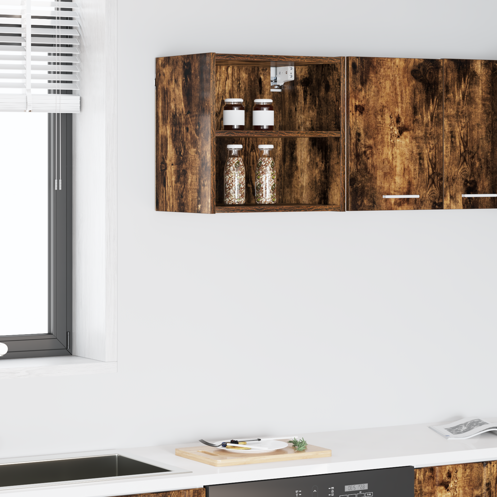 Wall Cabinet Riga Smoked Oak 40 x 29.5 x 40 cm