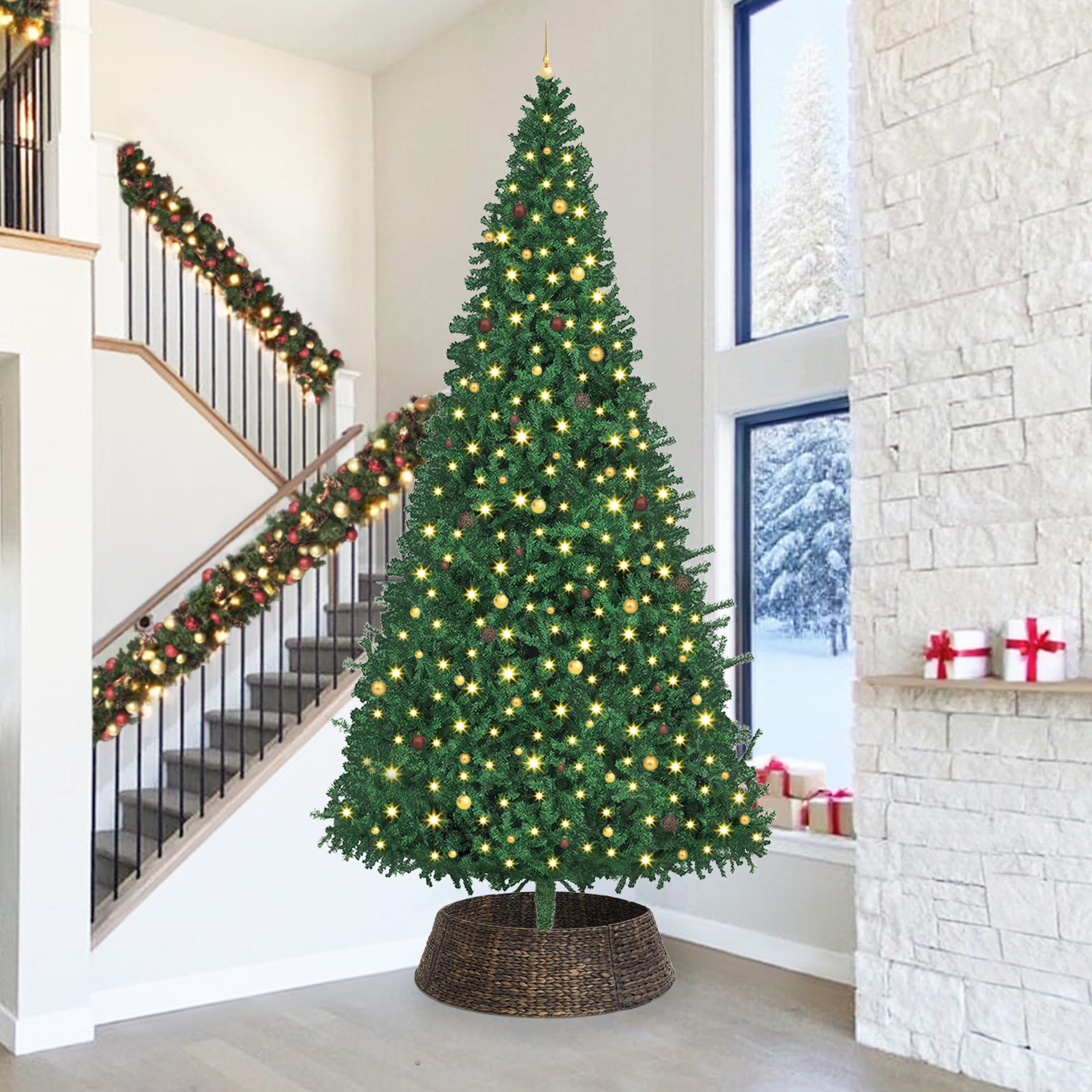 Christmas Tree Collar Black 105 x 105 x 28 cm