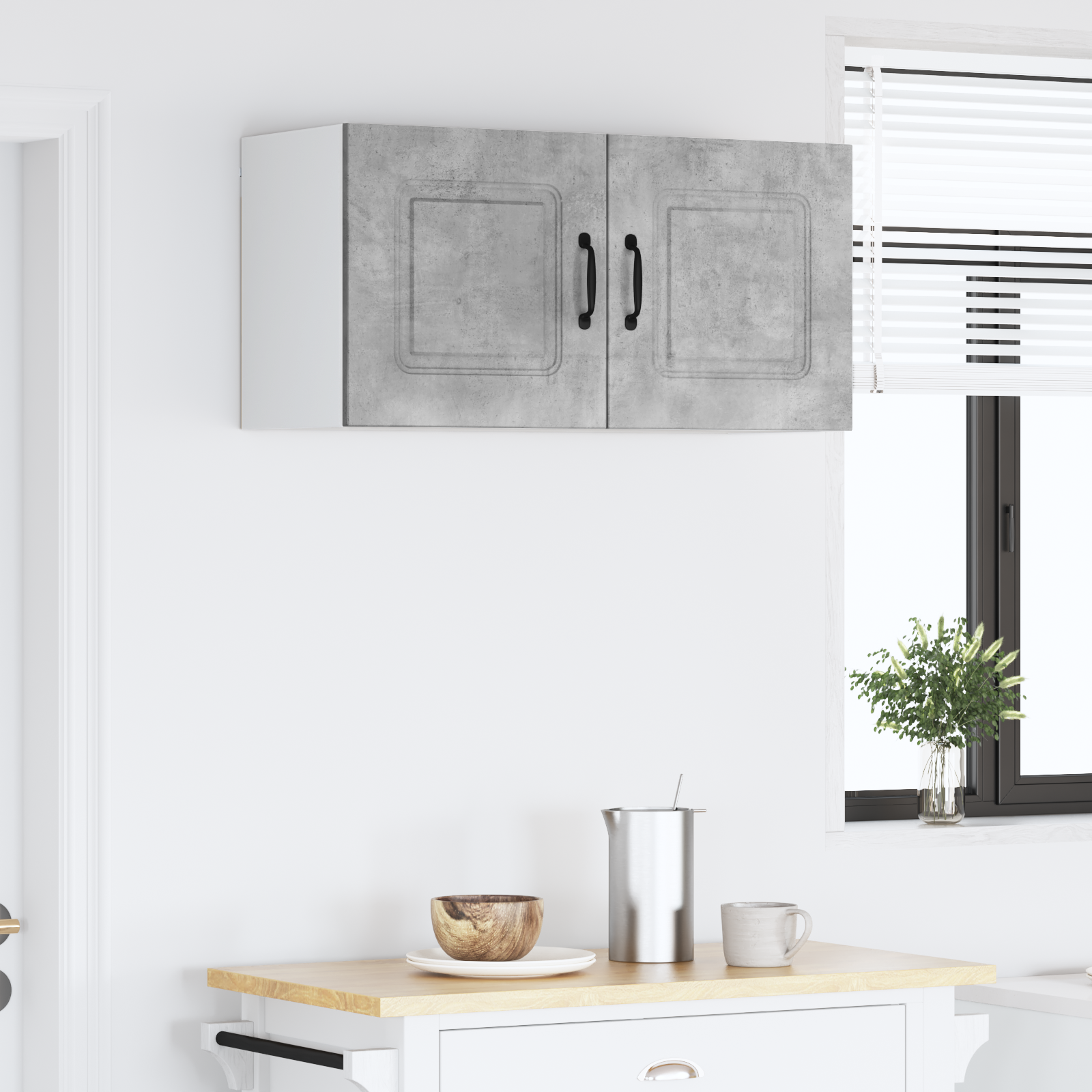 Virtuvės sieninė spintelė Betono pilka 80 x 31 x 40 cm
