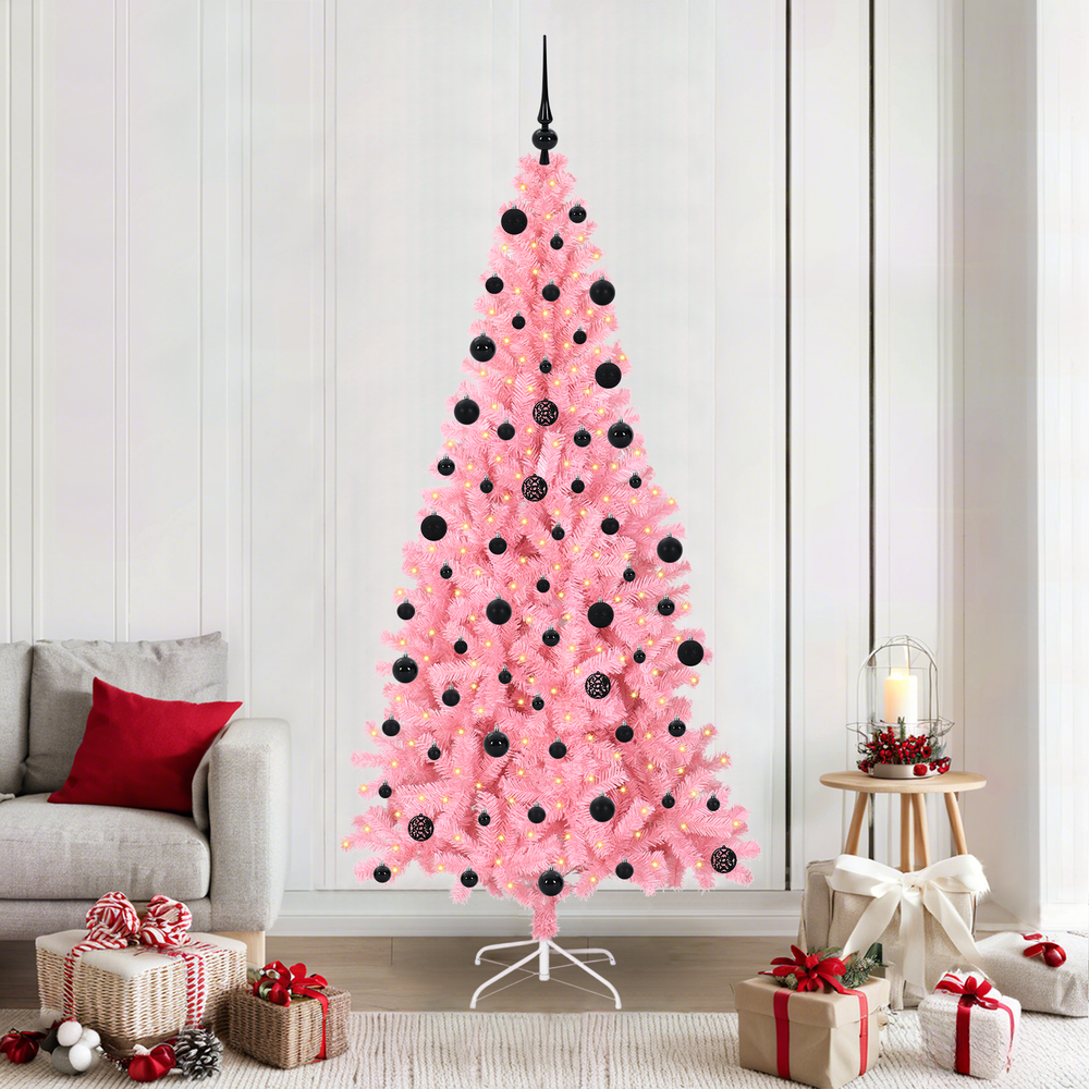 Kalėdų eglutė HORIZON AK, su 300 LED stovu Rožinė 210 cm.