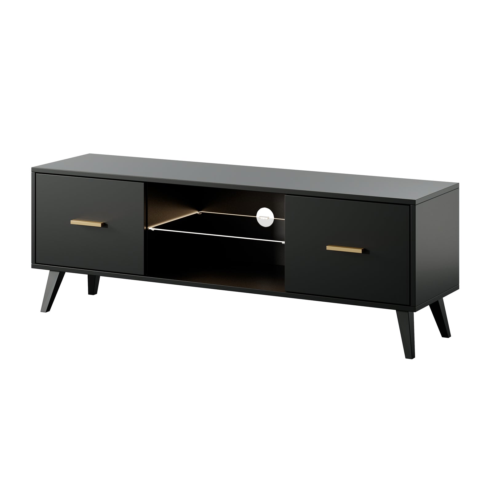 TV staliukas SAVONI, juodas, 140 cm