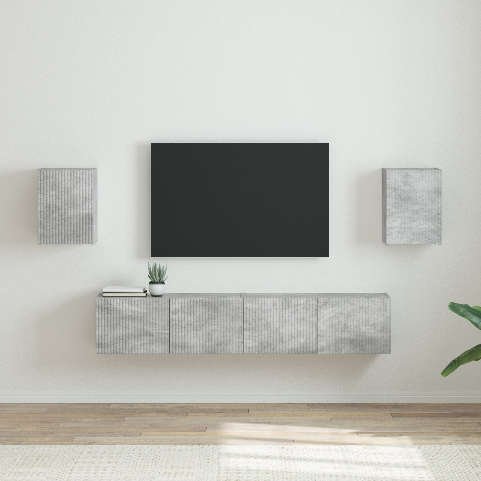TV sieninė spintelė 2 pcs Betoninė 30 x 31 x 40 cm