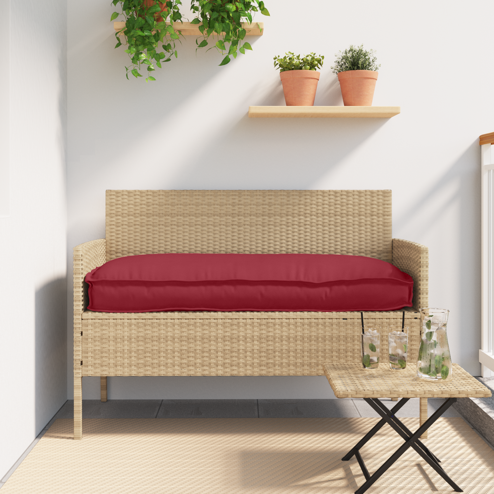 Pagalvėlė Vyno raudona 120 x 60 x 12 cm Oksfordo audinys